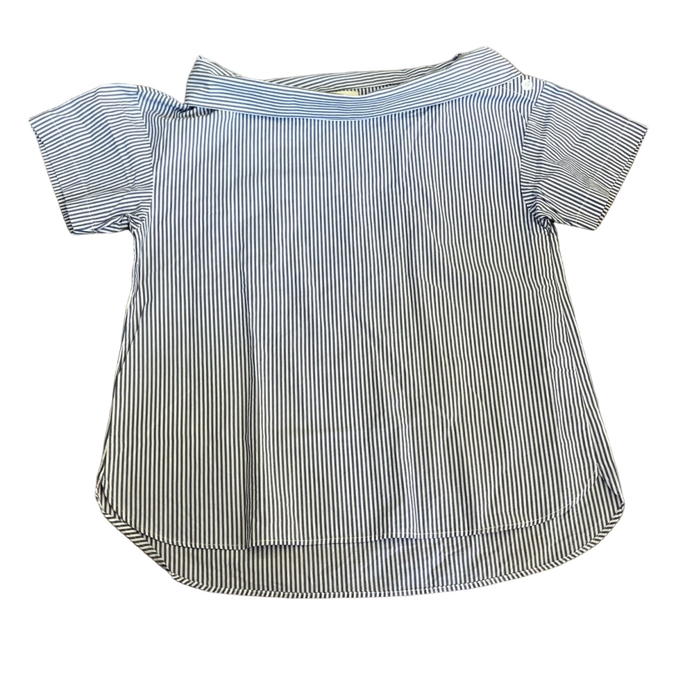Earth Music & Ecology Striped Blue Womens Top